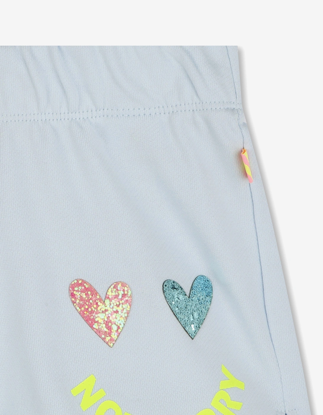 Billieblush Girls Glitter Heart Shorts in Blue
