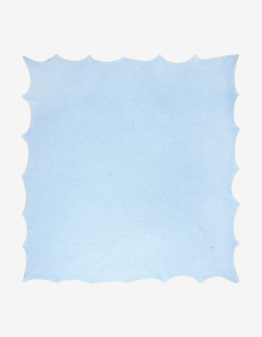 Baby Boys Wool Knitted Shawl in Blue (105cm)