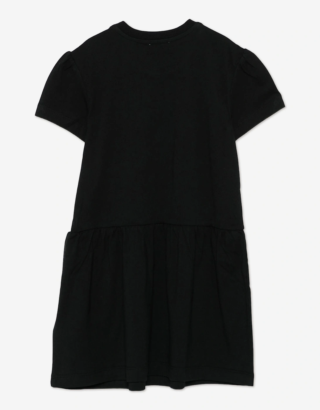 Girls Teddy Bear Logo Dress in Black