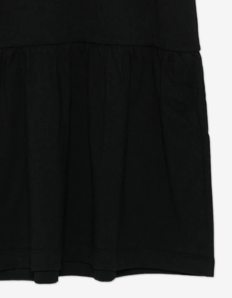 Girls Teddy Bear Logo Dress in Black