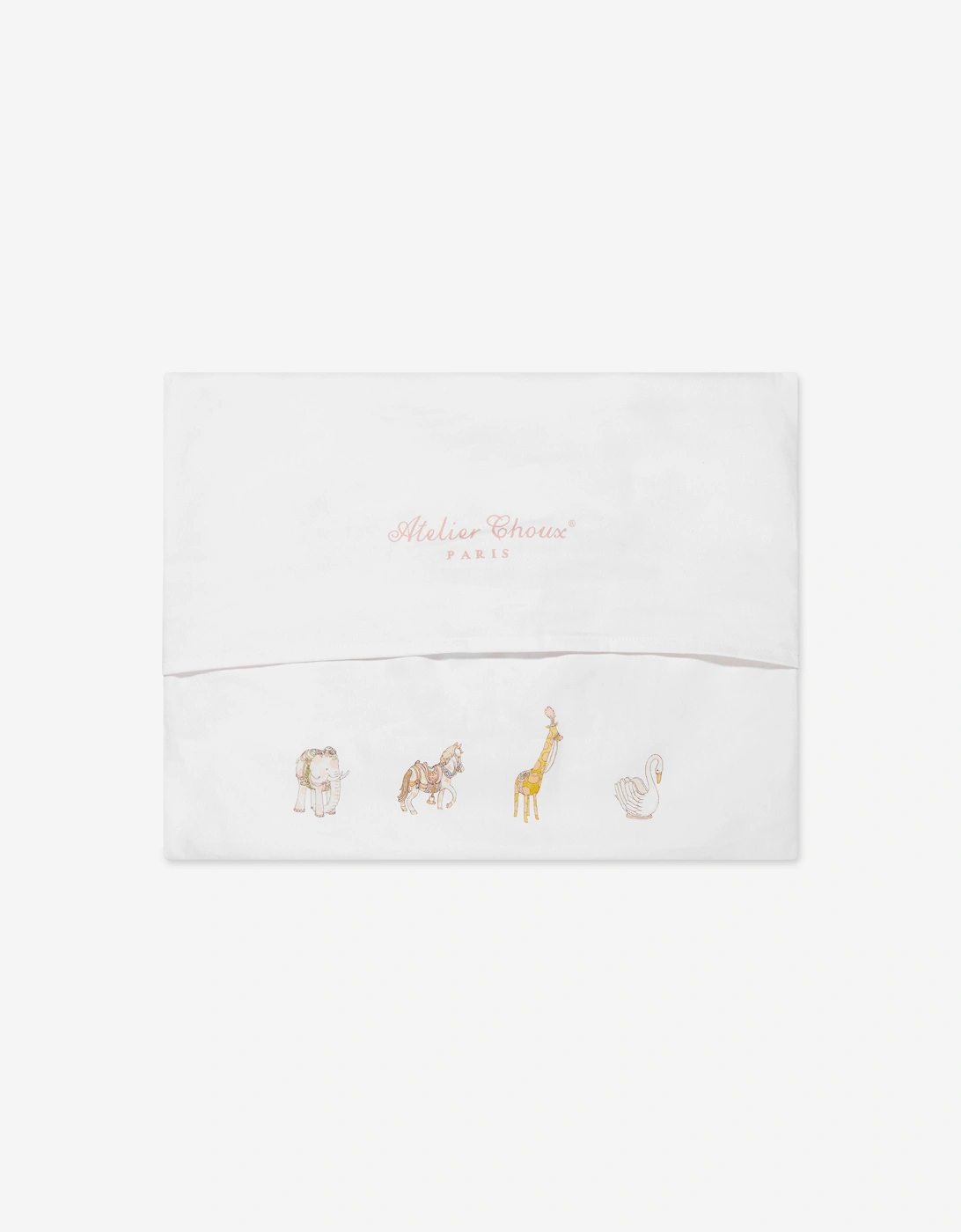 Girls Carousel Satin Cushion in Pink (40 cm x 30 cm)