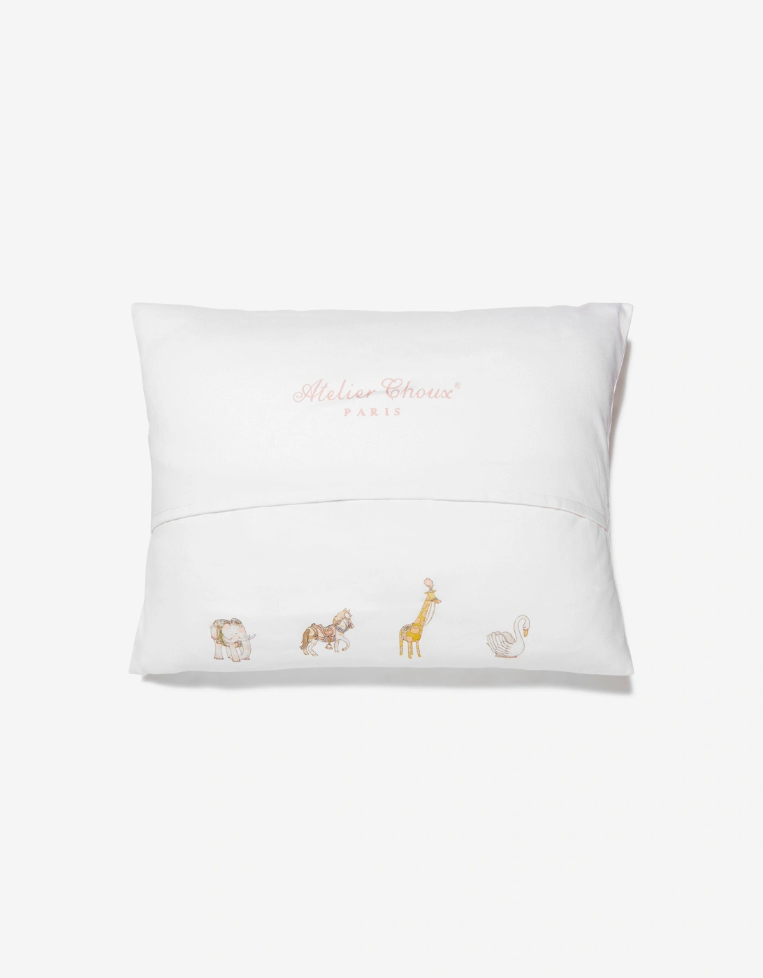 Girls Carousel Satin Cushion in Pink (40 cm x 30 cm)