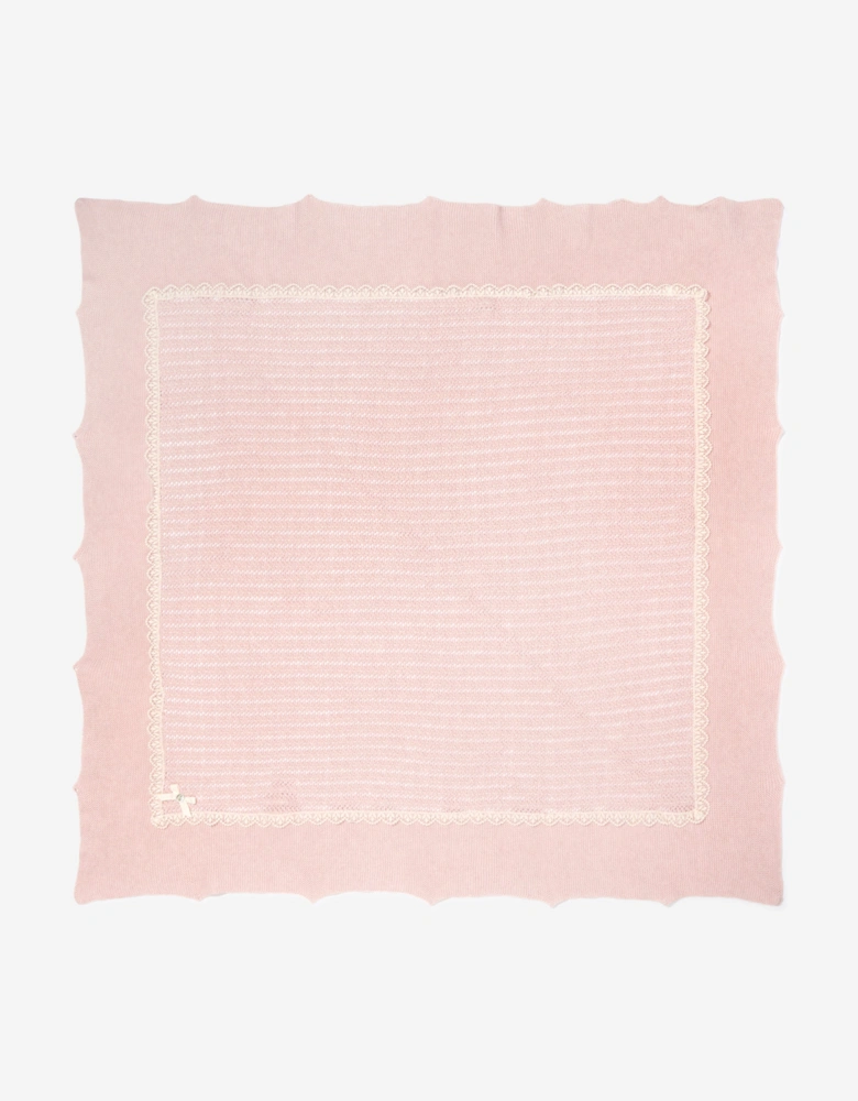 Baby Girls Knitted Shawl in Pink (98cm)