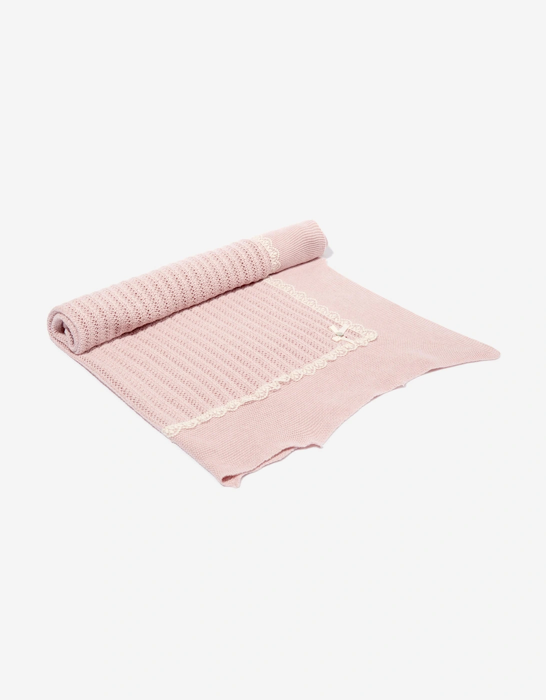 Baby Girls Knitted Shawl in Pink (98cm), 6 of 5