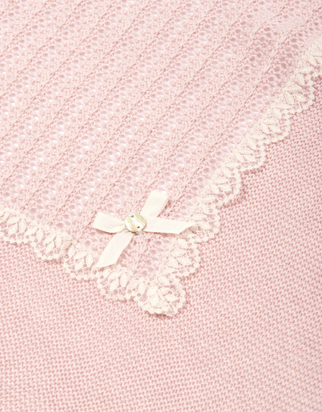 Baby Girls Knitted Shawl in Pink (98cm)
