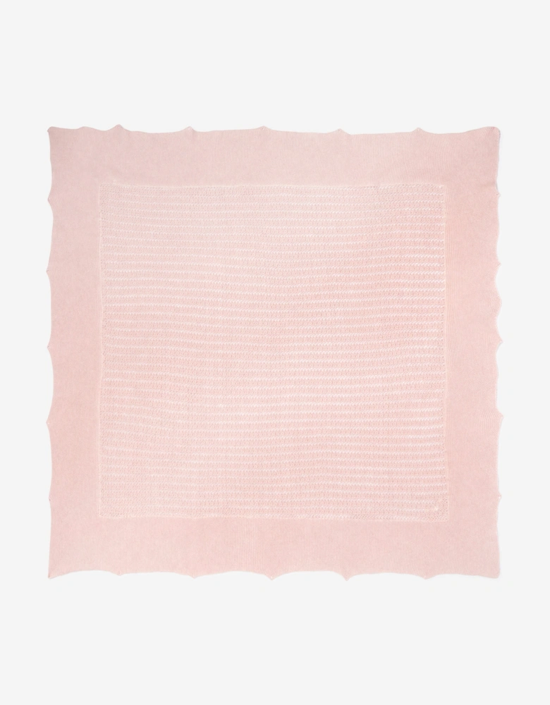Baby Girls Knitted Shawl in Pink (98cm)