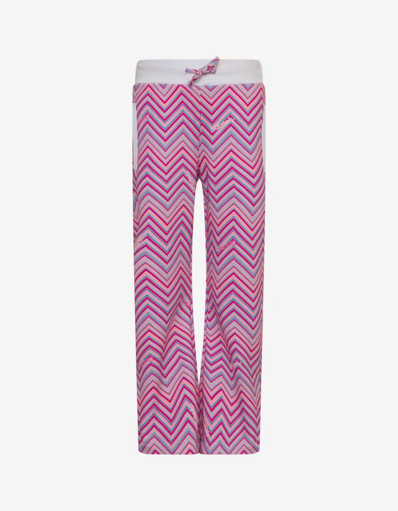 Girls Zigzag Joggers in Pink