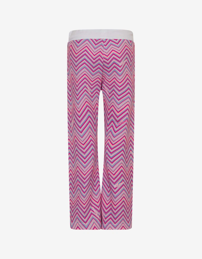 Girls Zigzag Joggers in Pink