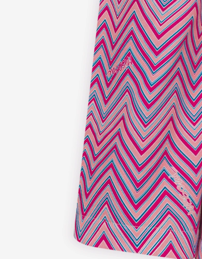 Girls Zigzag Joggers in Pink