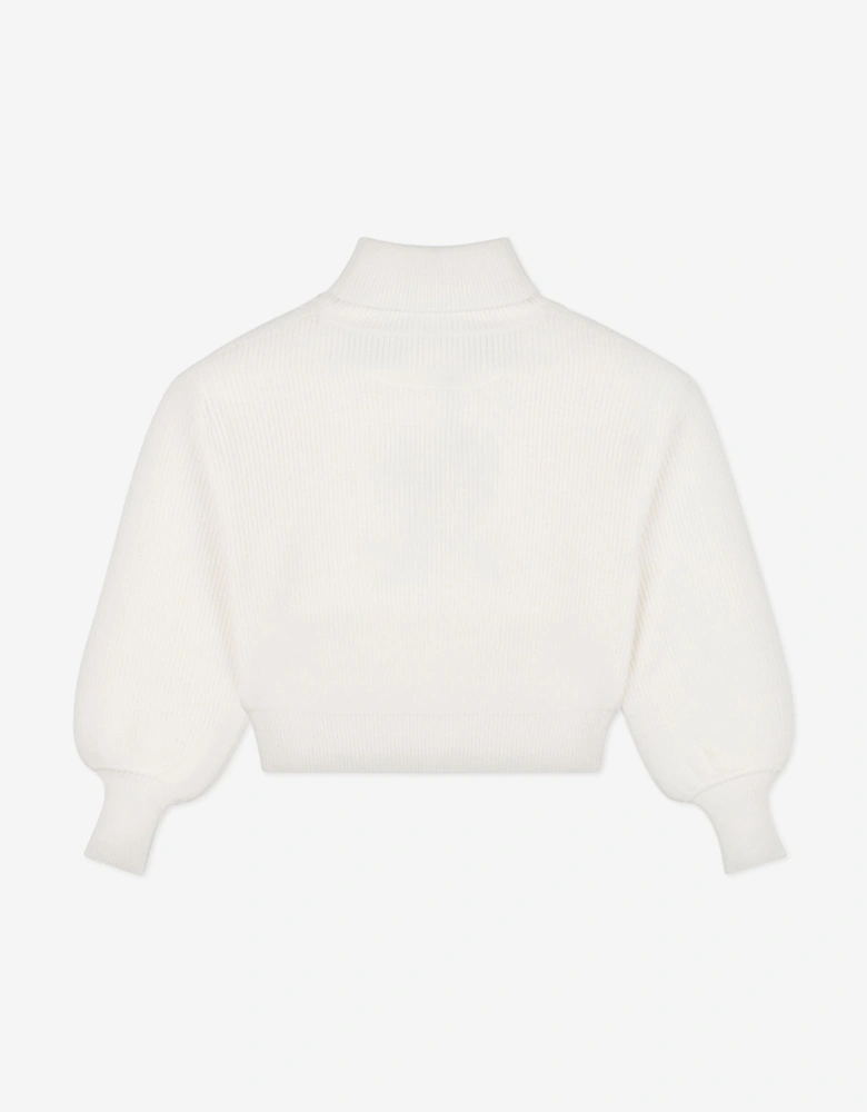 Girls Bear Logo Jumper in Ivory