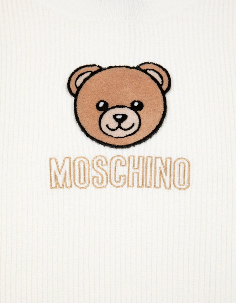 Girls Bear Logo Jumper in Ivory