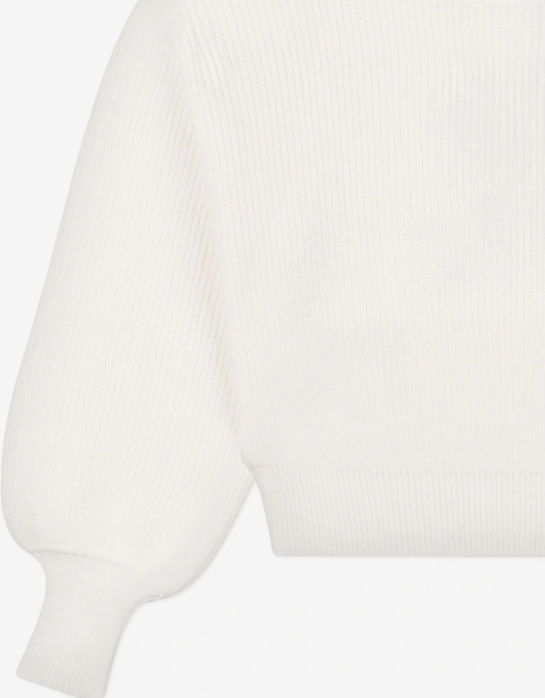 Girls Bear Logo Jumper in Ivory