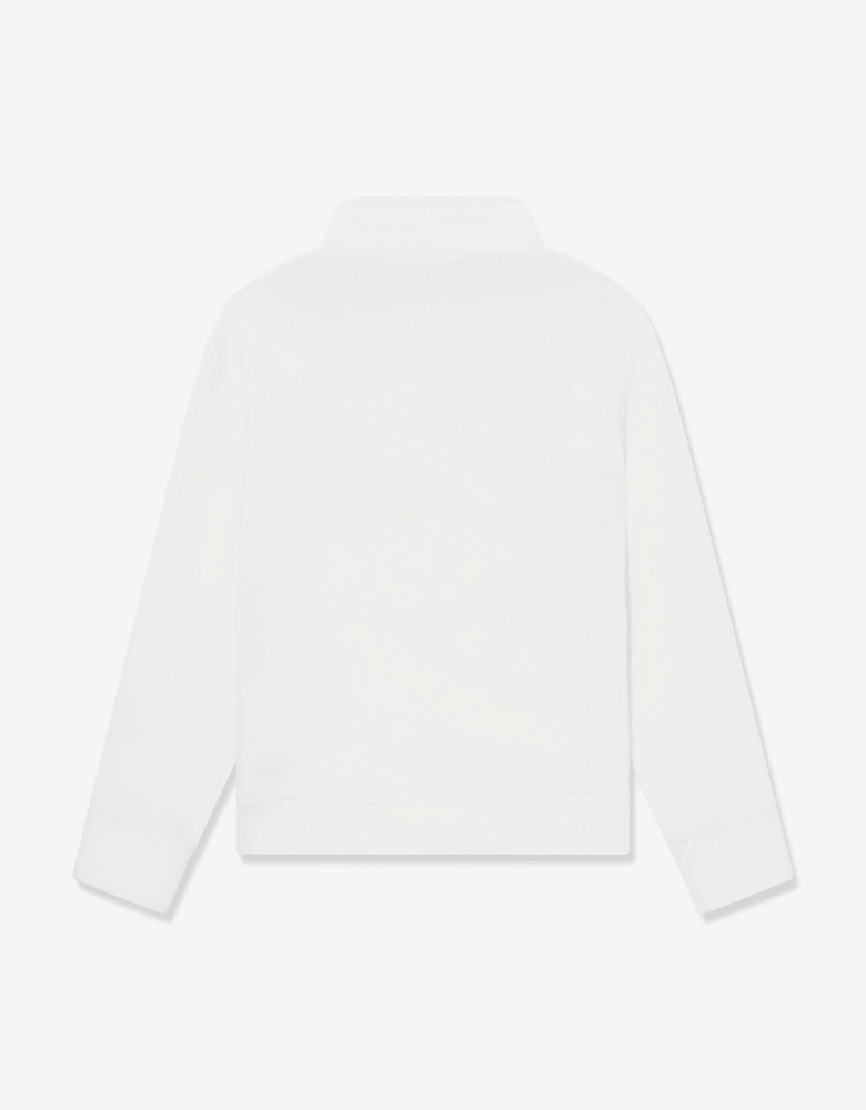 Enfant Kids Grenoble Half Zip Sweatshirt in White