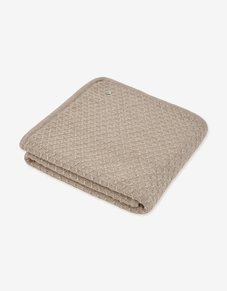 Baby Knitted Blanket in Beige (98cm)