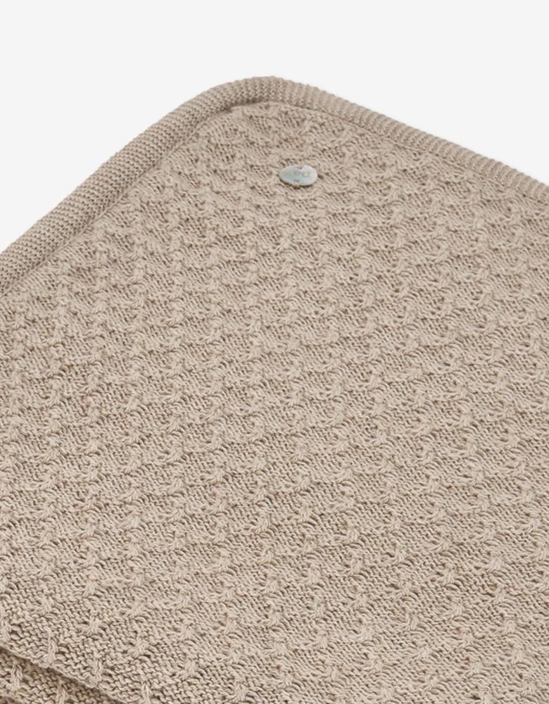 Baby Knitted Blanket in Beige (98cm)