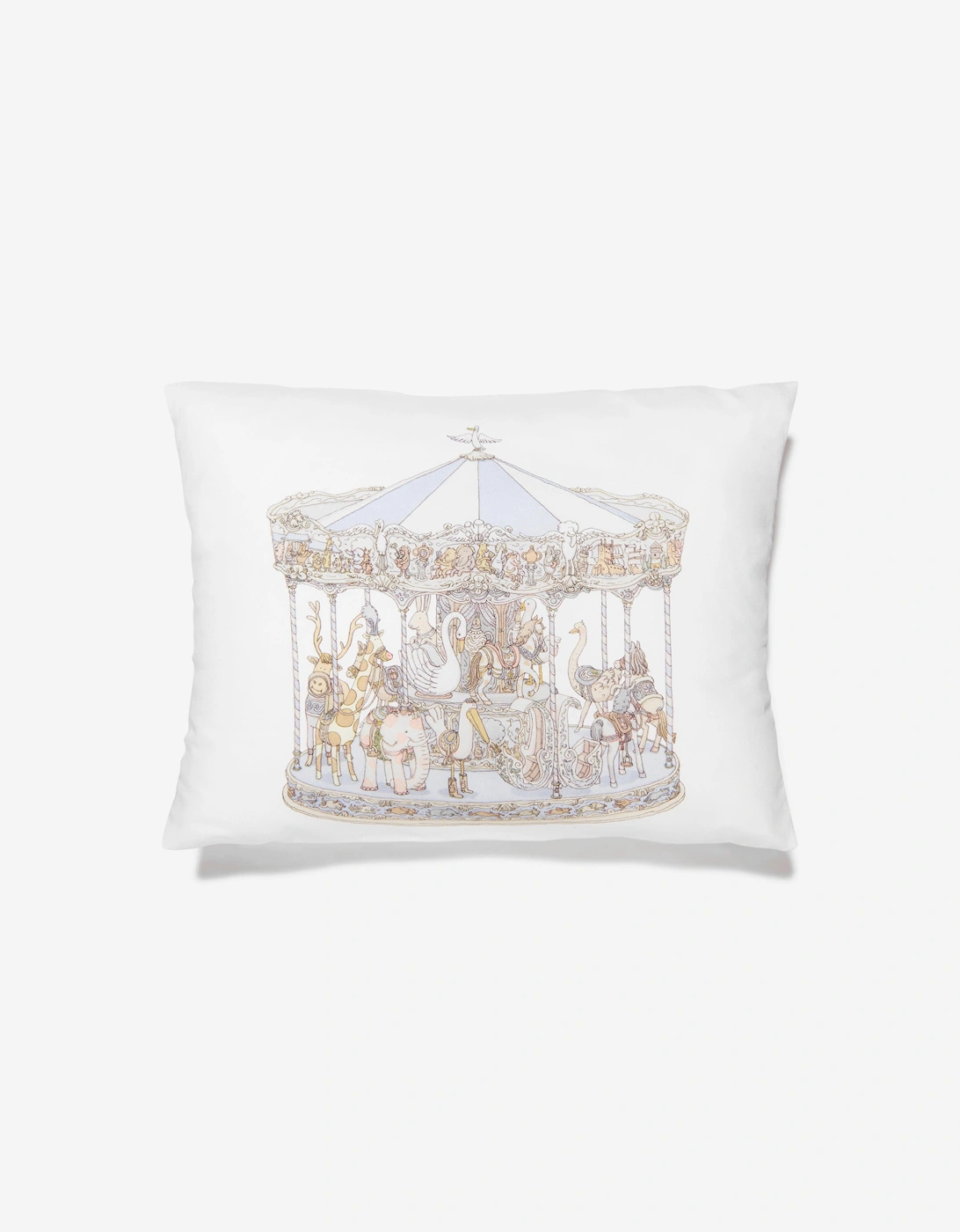 Boys Carousel Satin Cushion in Blue (40 cm x 30 cm), 6 of 5