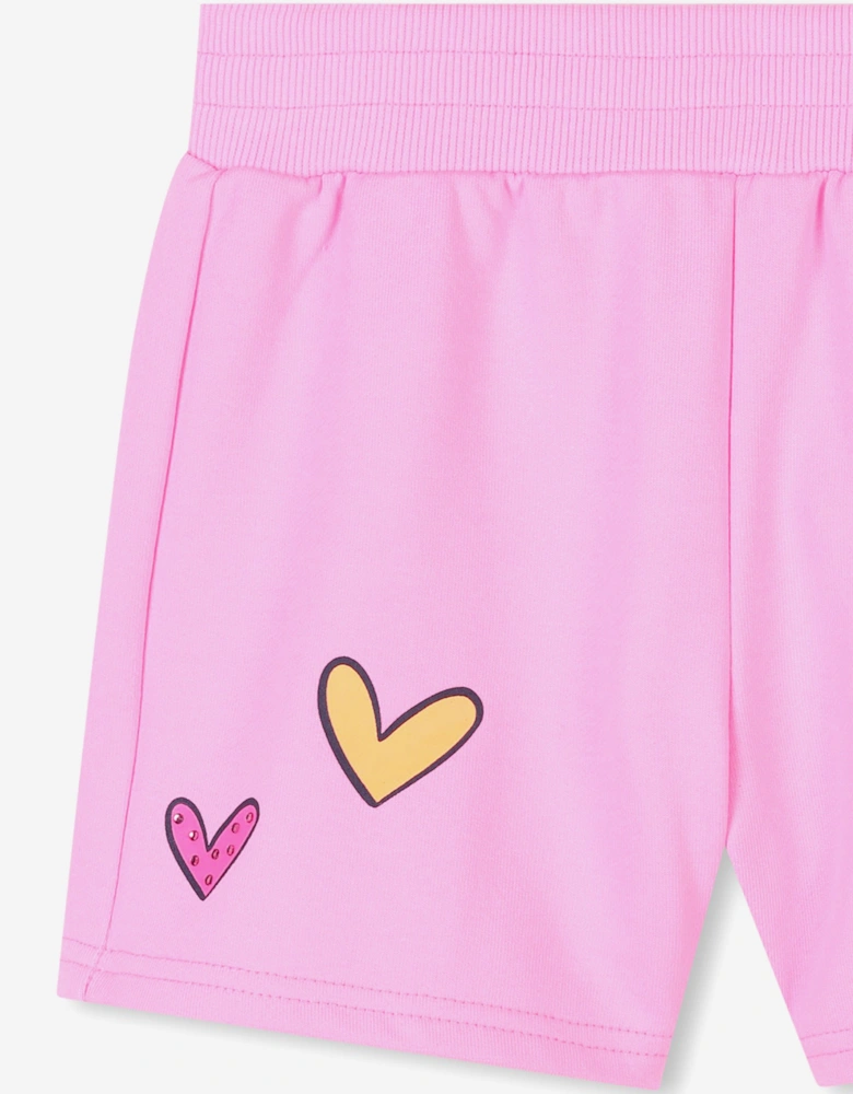 Billieblush Girls Illustrated Shorts in Pink