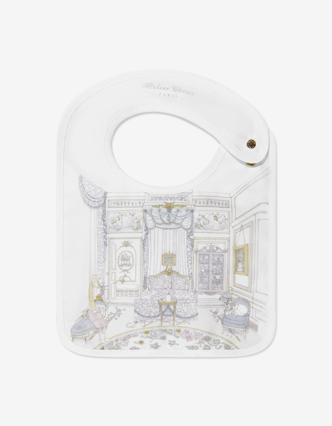 Baby French Bedroom Satin Bib in Multicolour, 5 of 4