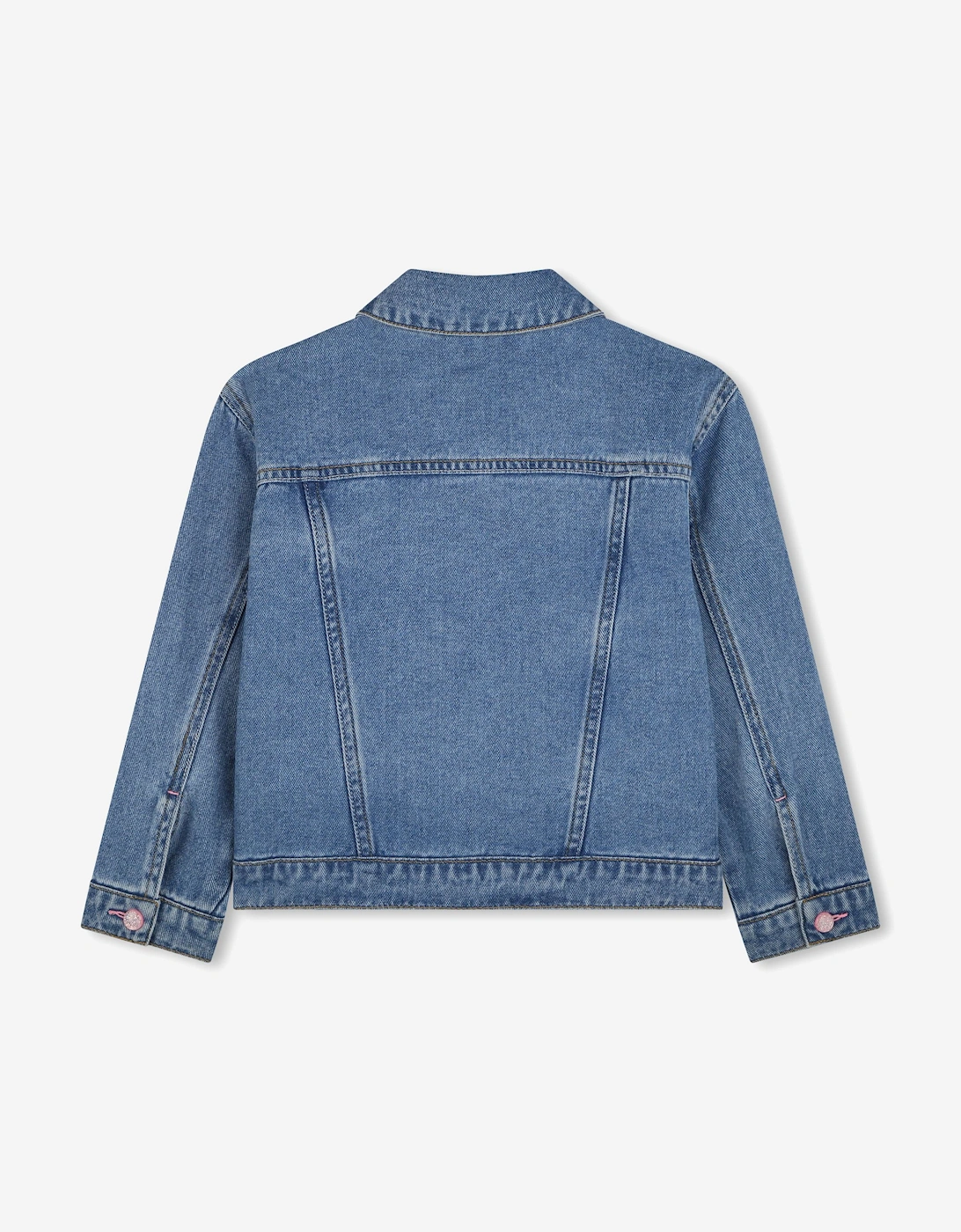 Billieblush Girls Sequin Pocket Denim Jacket in Blue