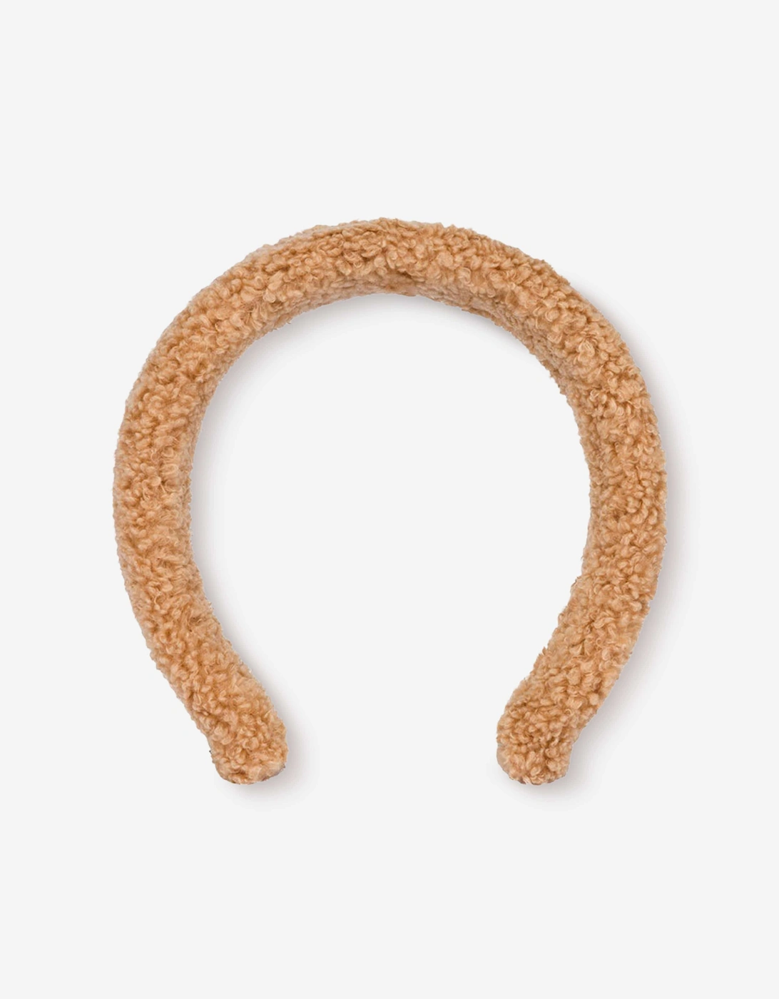 Girls Teddy Fleece Headband in Brown, 4 of 3