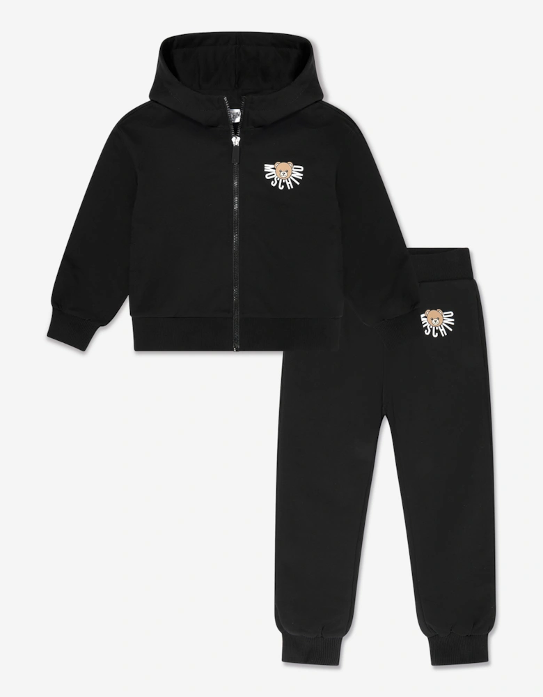 Kids Bear Logo Tracksuit in Black