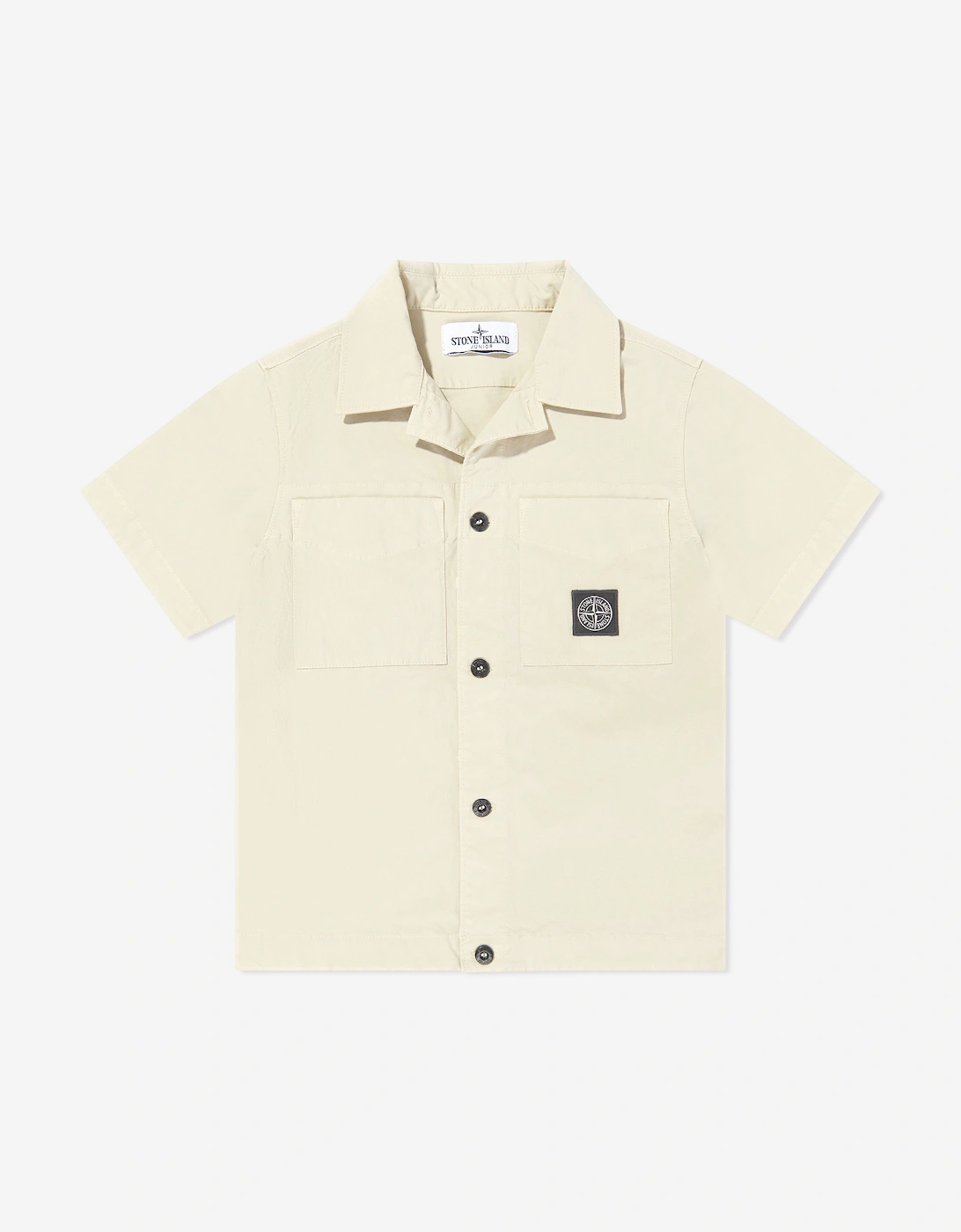 Boys Logo Pocket Shirt in Beige, 5 of 4