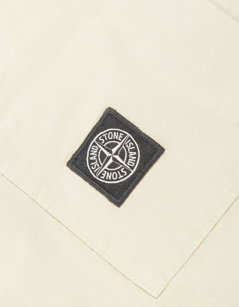 Boys Logo Pocket Shirt in Beige