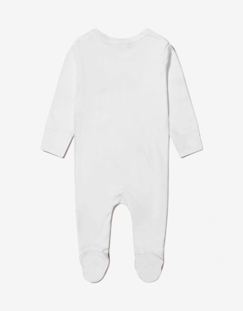 Baby Girls Organic Cotton Crown Babygrow And Muslin Set