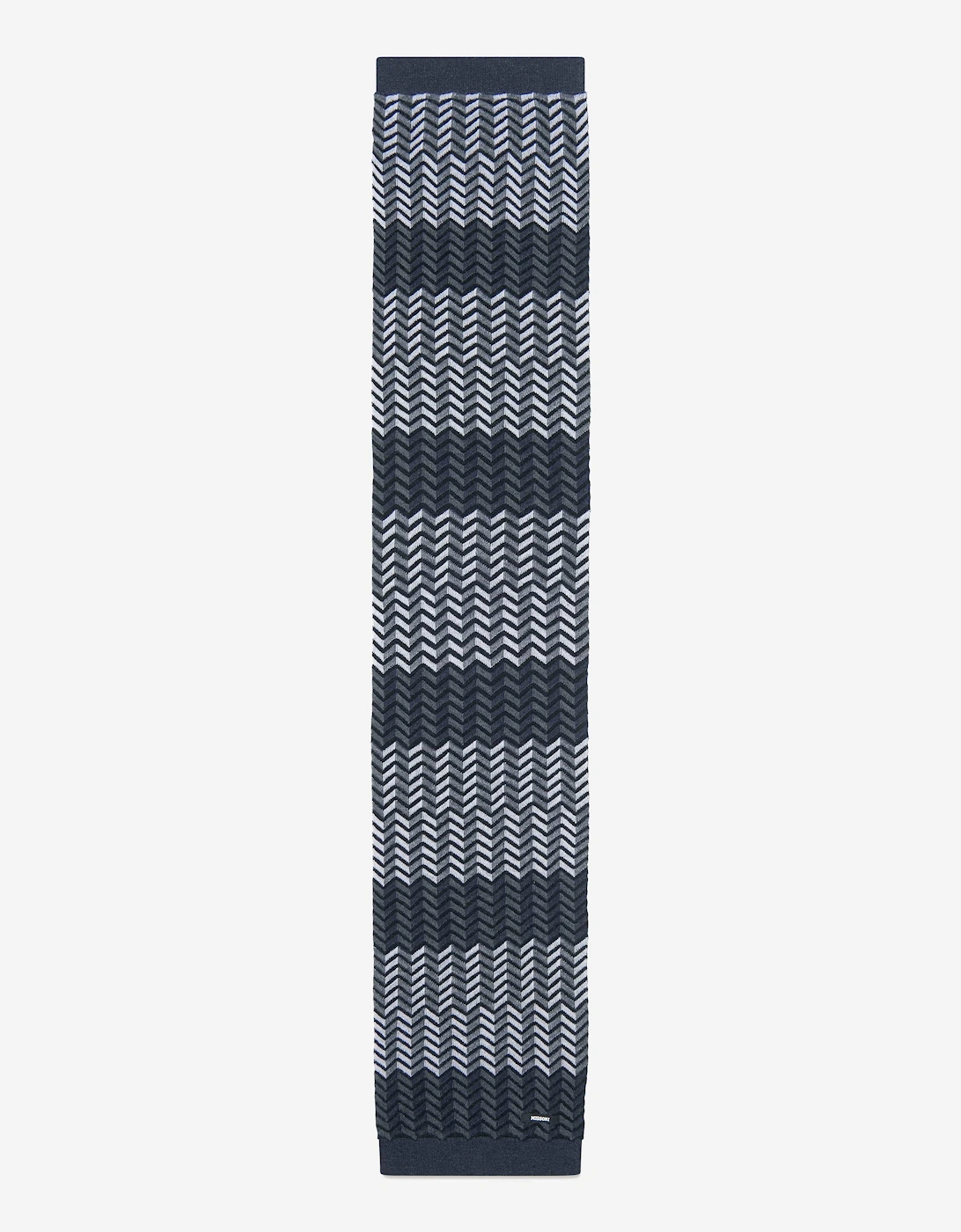 Boys Wool Zigzag Scarf in Black