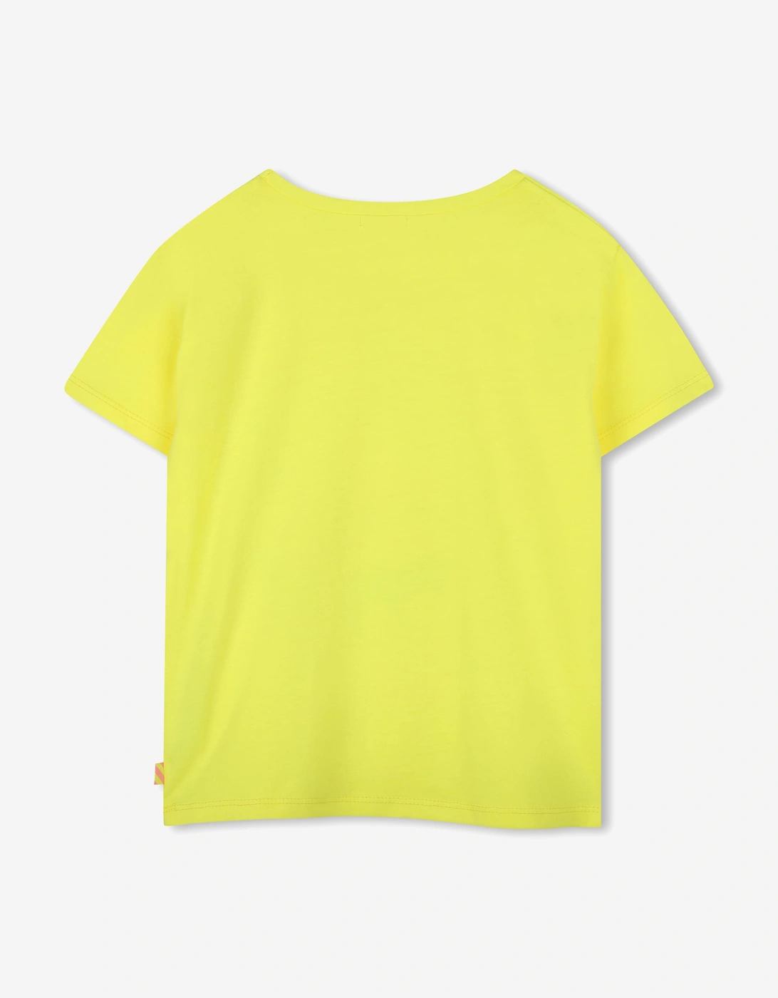 Billieblush Girls Sequin Illustrated T-Shirt in Yellow