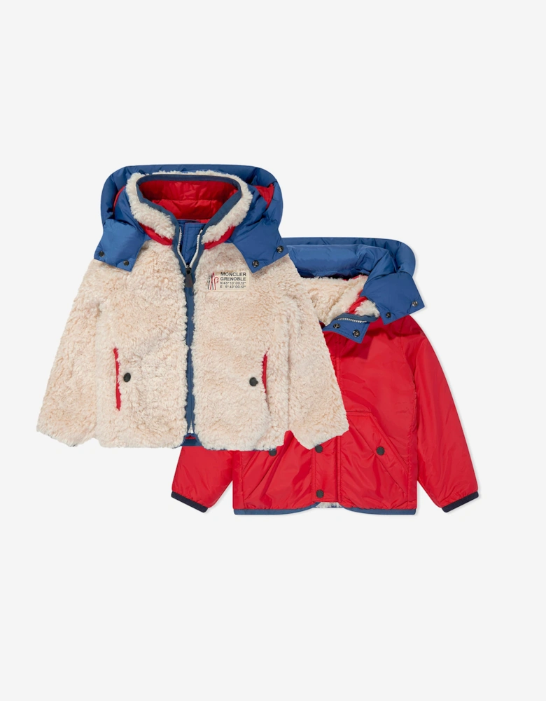 Enfant Boys Grenoble Fleece Zip Up Cardigan in Beige