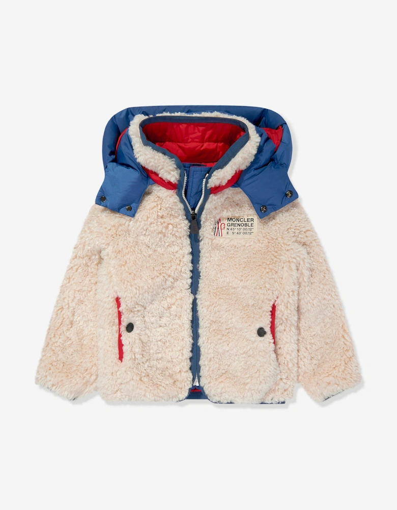 Enfant Boys Grenoble Fleece Zip Up Cardigan in Beige