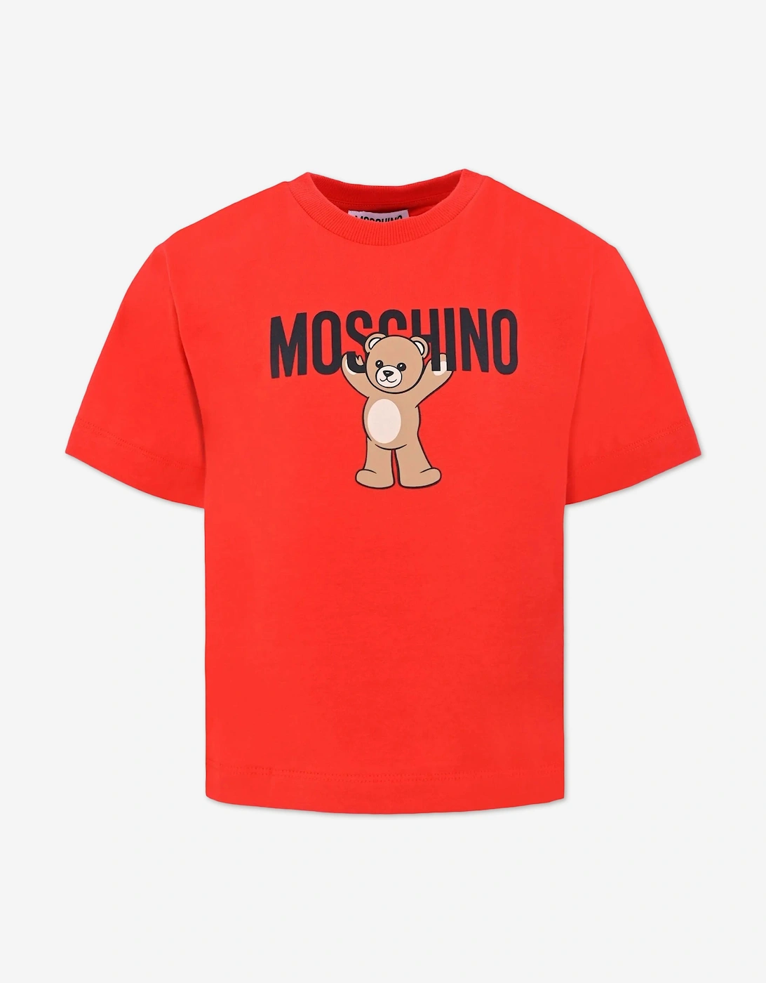 Kids Teddy Bear Logo T-Shirt in Red, 5 of 4