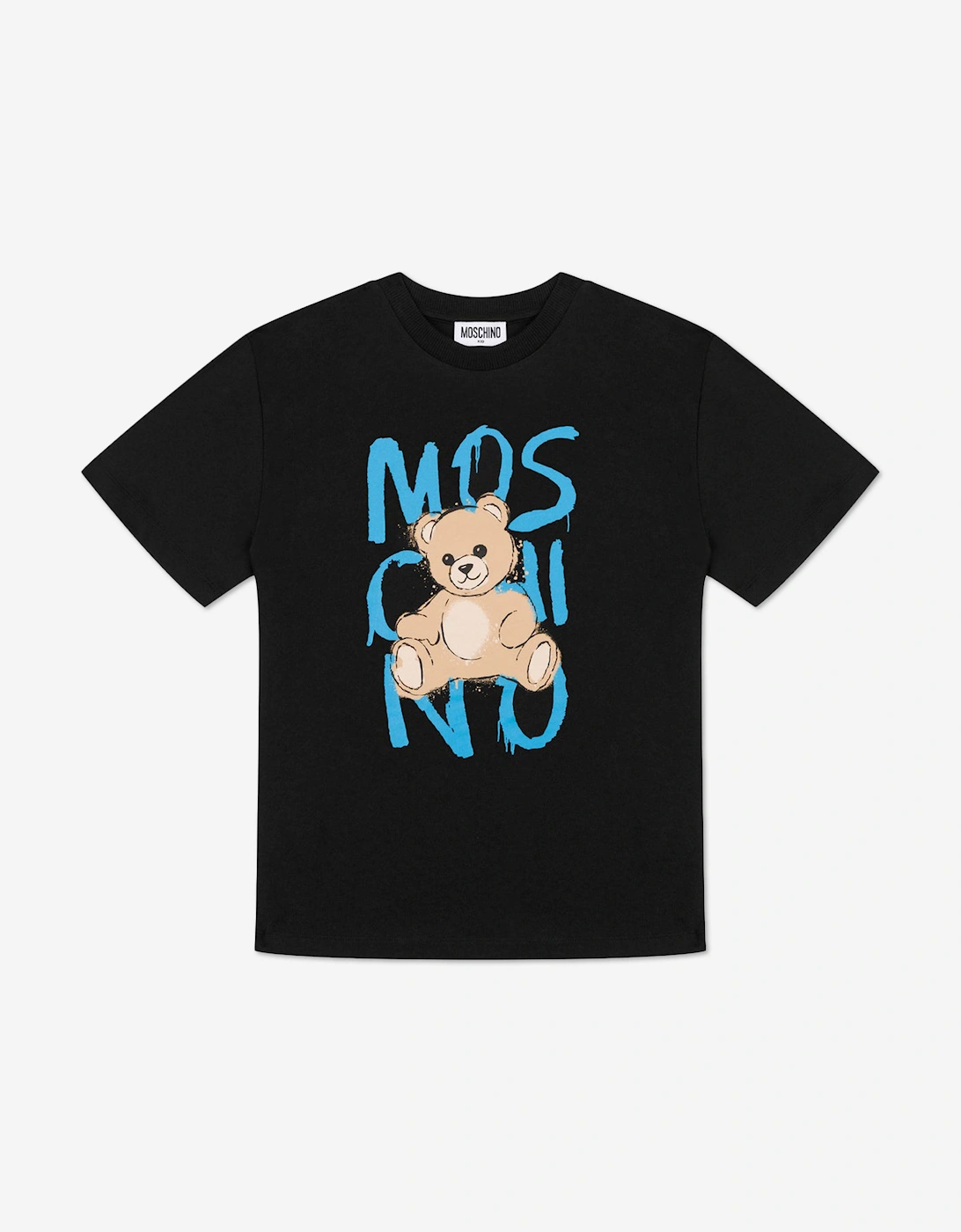 Kids Teddy Bear Logo T-Shirt in Black, 5 of 4
