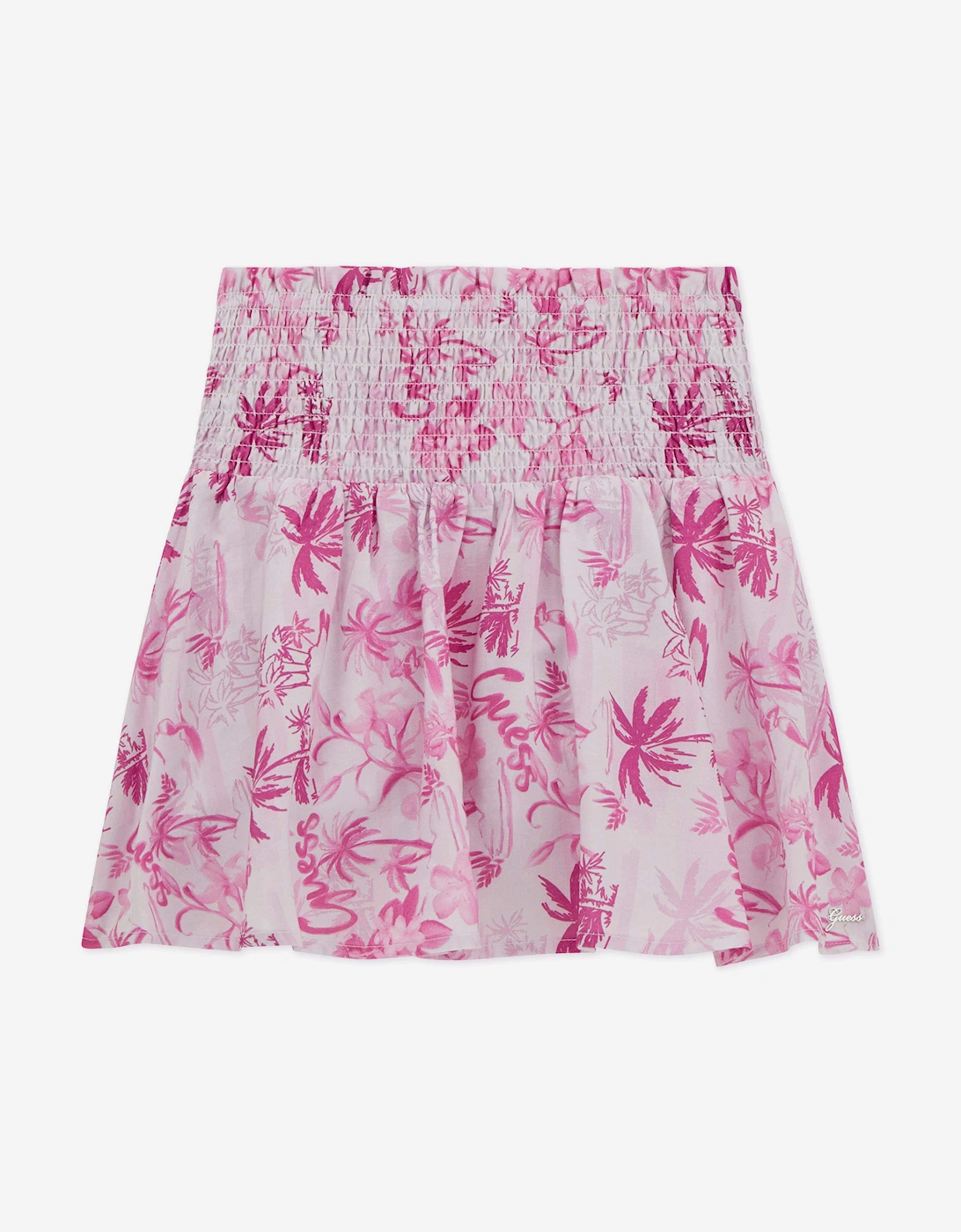 Girls Palm Tree Mini Skirt in Pink, 5 of 4