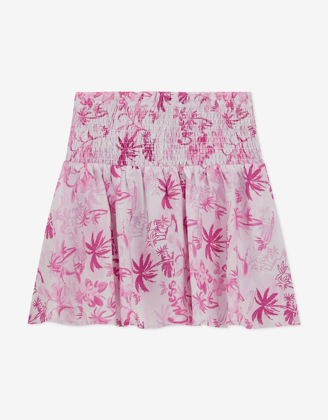 Girls Palm Tree Mini Skirt in Pink