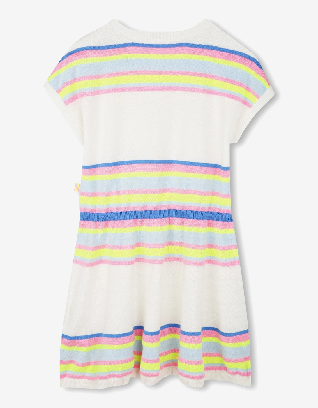 Billieblush Girls Striped Knitted Dress in Ivory