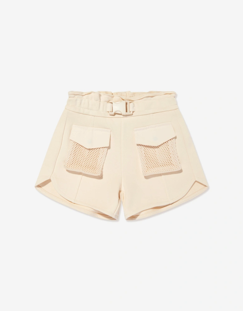 Girls Pocket Shorts in Beige