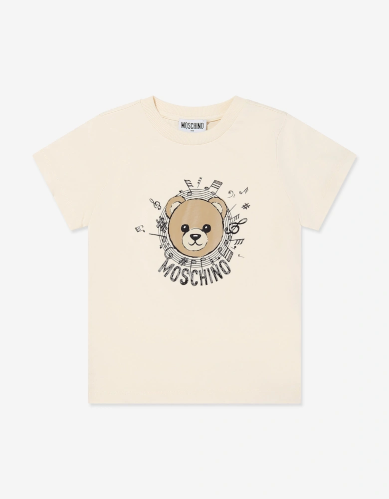 Kids Bear Logo T-Shirt in Ivory