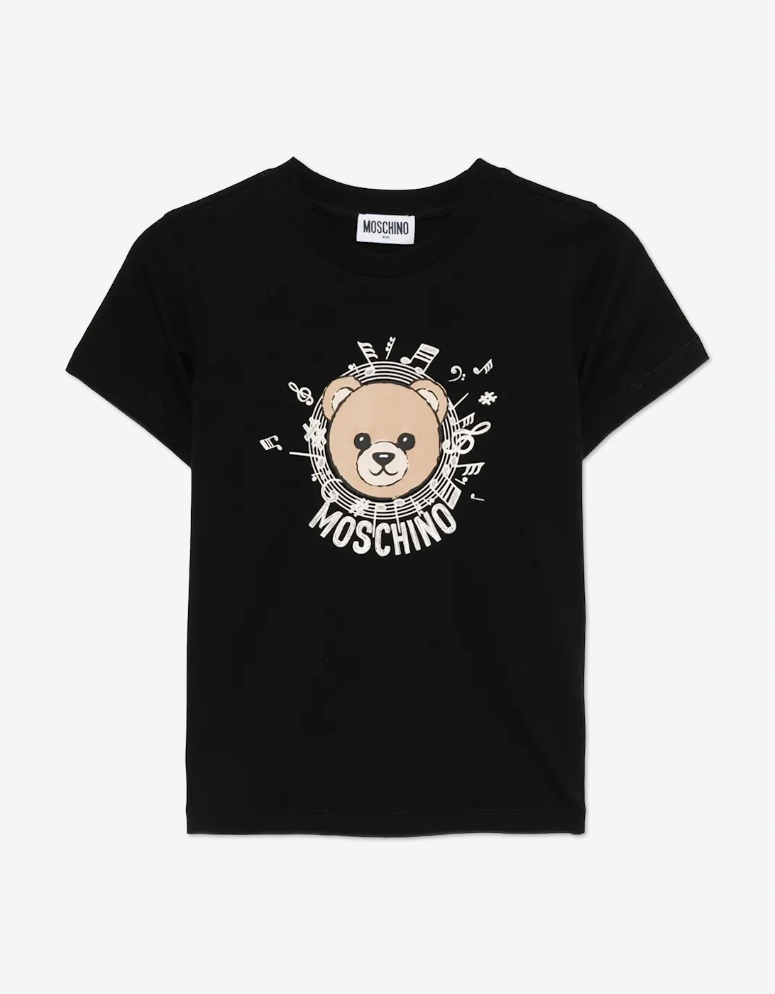 Kids Bear Logo T-Shirt in Black, 3 of 2
