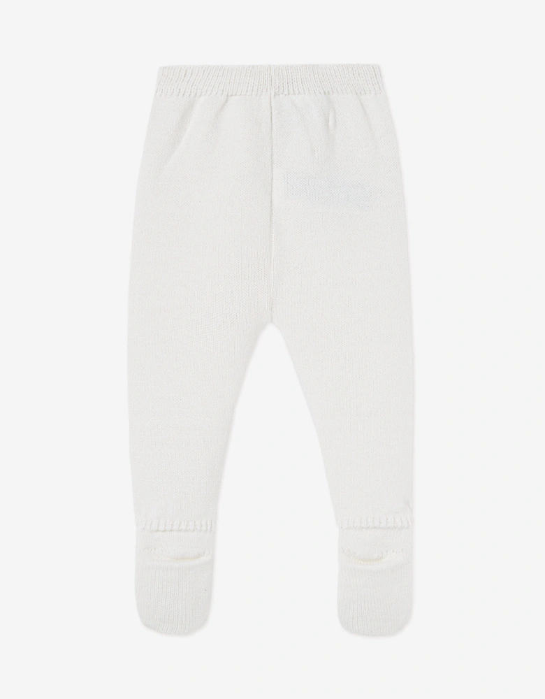 Baby Knitted 2 Piece Babygrow Set in Ivory