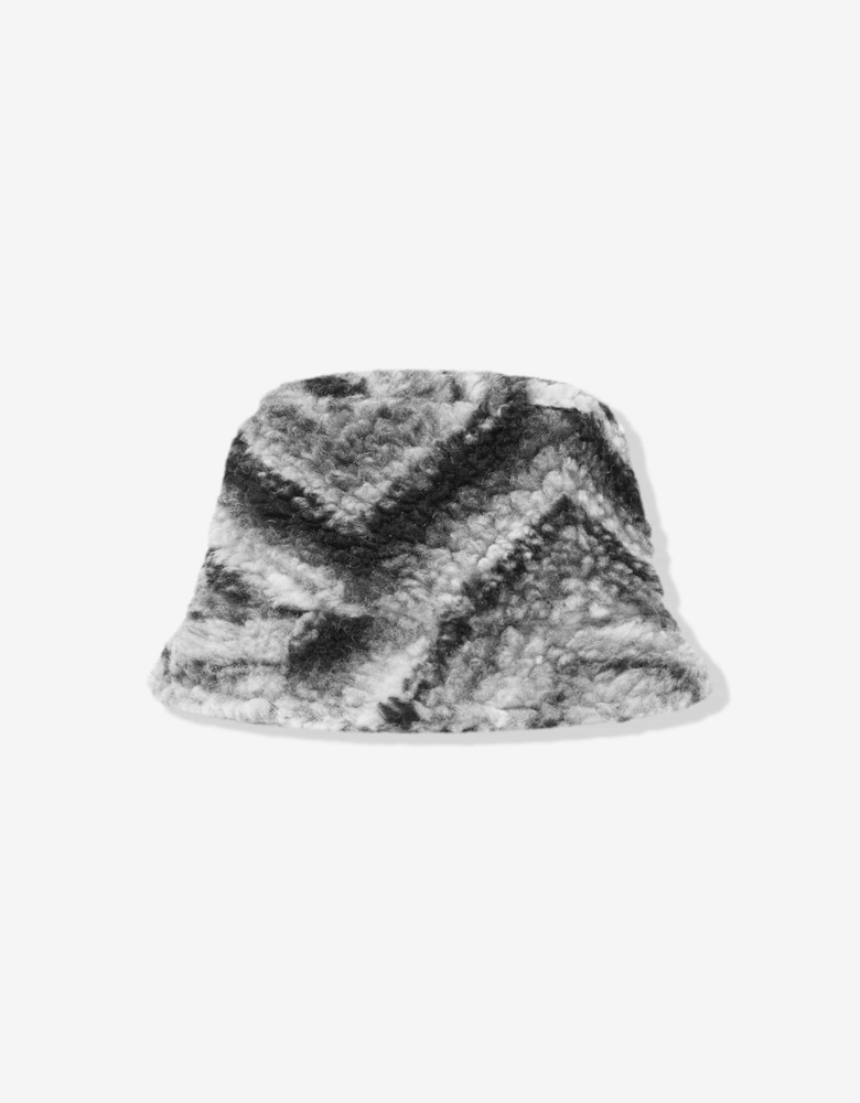 Boys Zigzag Bucket Hat in Black