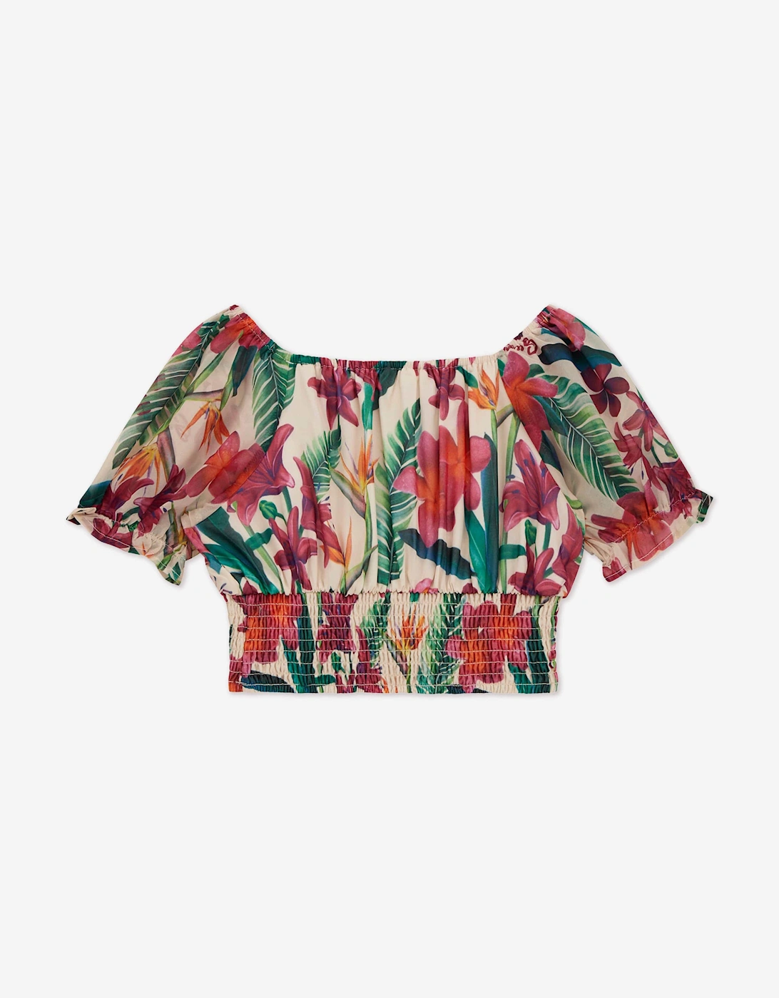 Girls Chiffon Floral Blouse in Multicolour
