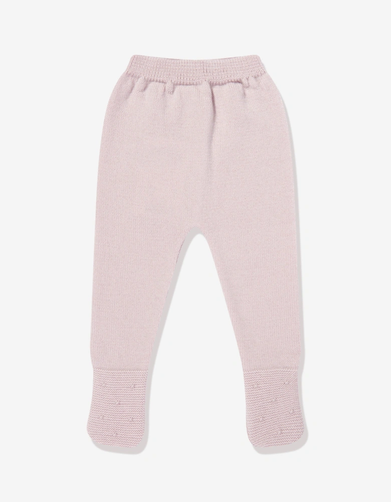 Baby Girls Knitted 2 Piece Babygrow Set in Purple