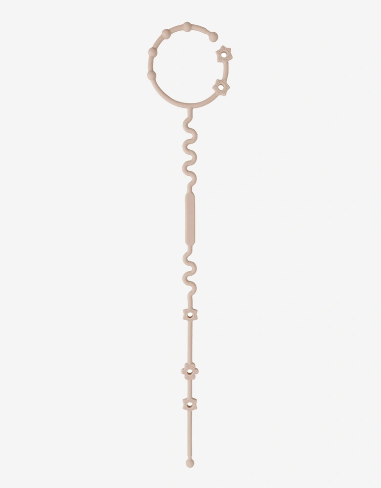 Adjustable Teether and Pacifier Clip in Brown
