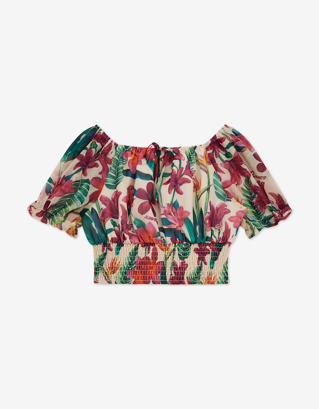 Girls Chiffon Floral Blouse in Multicolour, 5 of 4