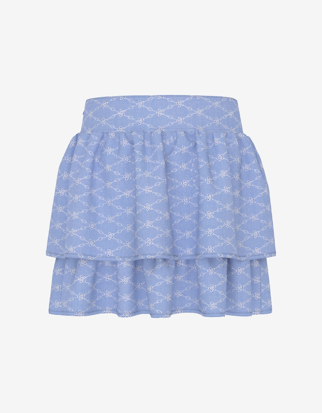 Girls Sangallo Oxford Skirt in Blue