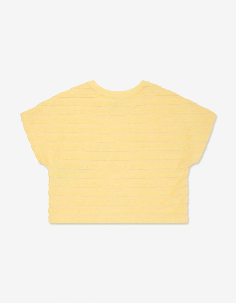 Girls Striped Logo T-Shirt in Yellow