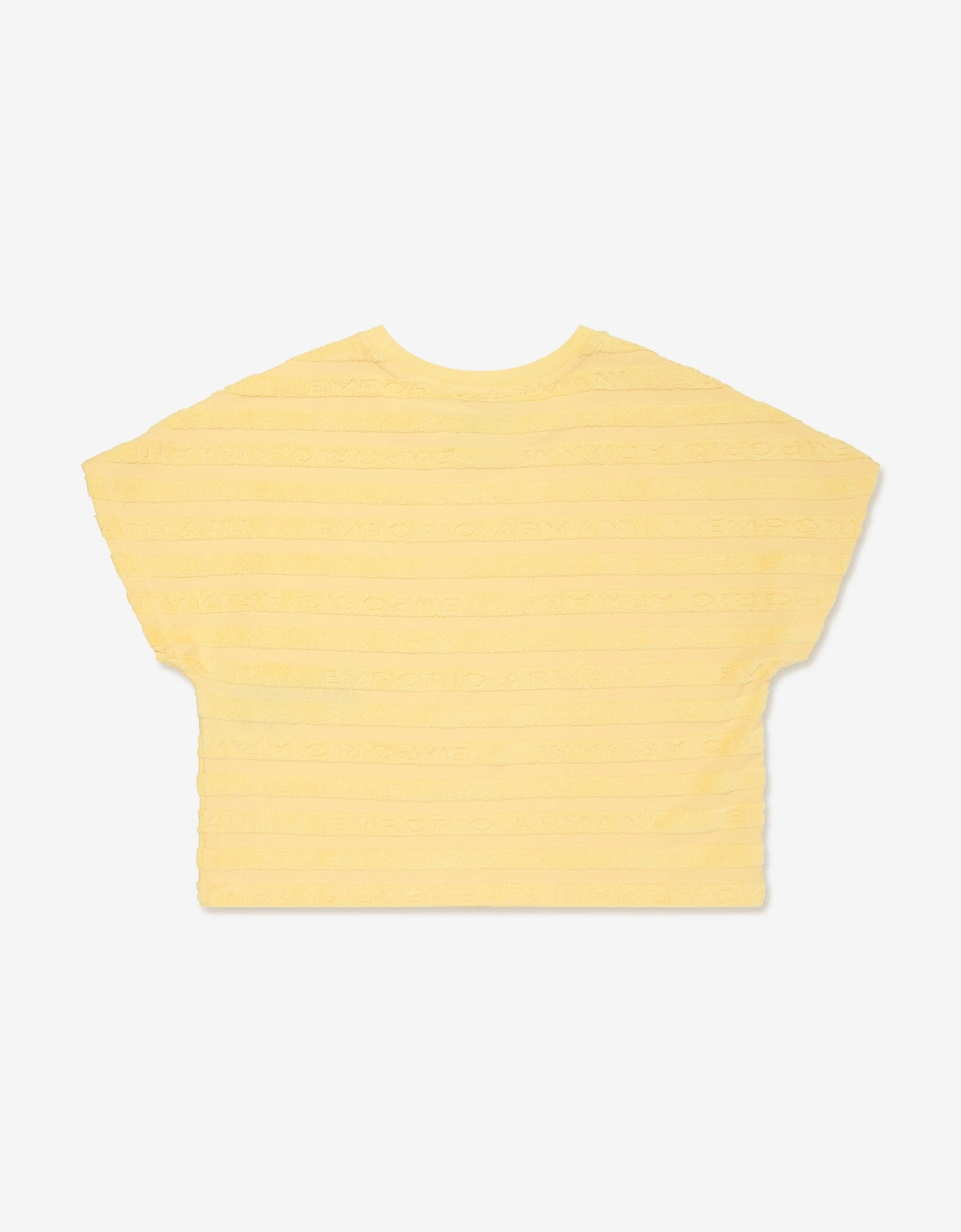 Girls Striped Logo T-Shirt in Yellow