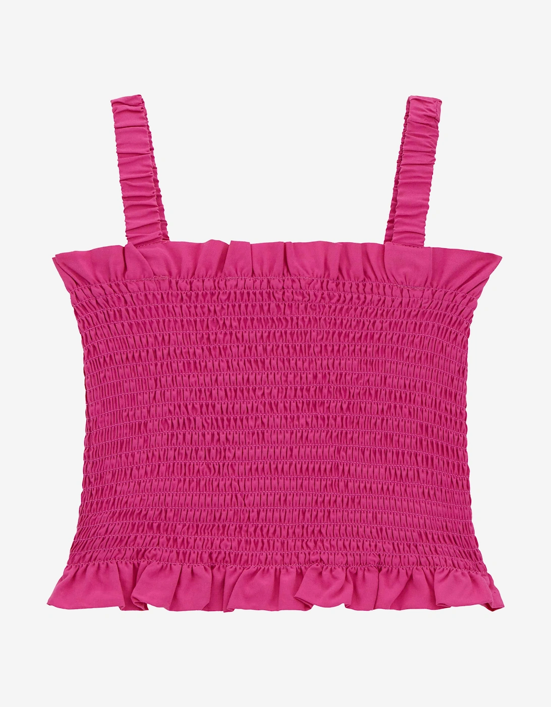 Girls Ruched Tank Top in Pink